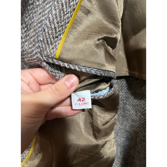 Harris Tweed Brown Blazer - Picture 6 of 12
